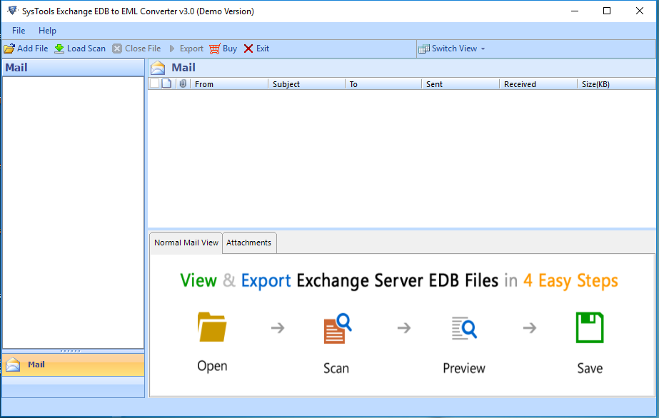 Open EDB to EML Converter