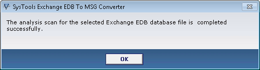 EDB Scan Message