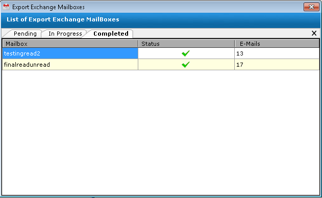 MSG File Satus Report