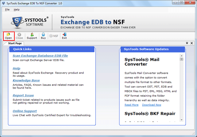 Open EDB to PST Converter